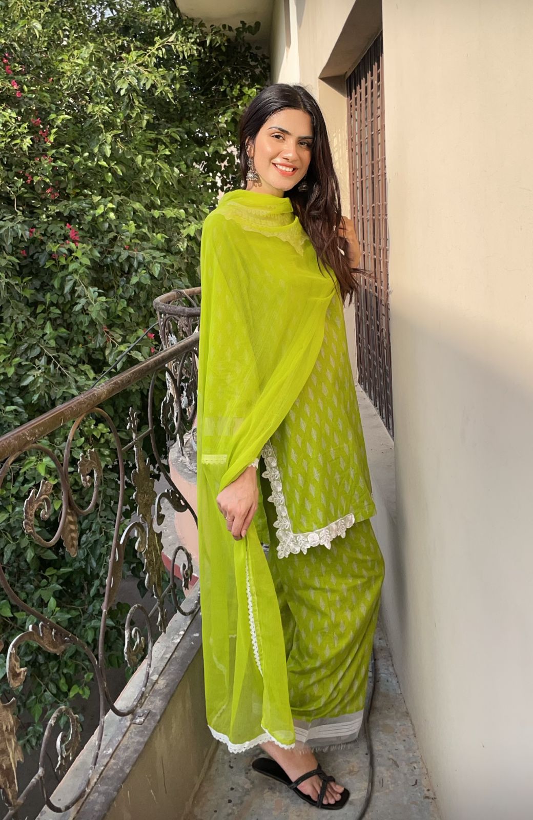 DHANI GREEN SOLID 3PC