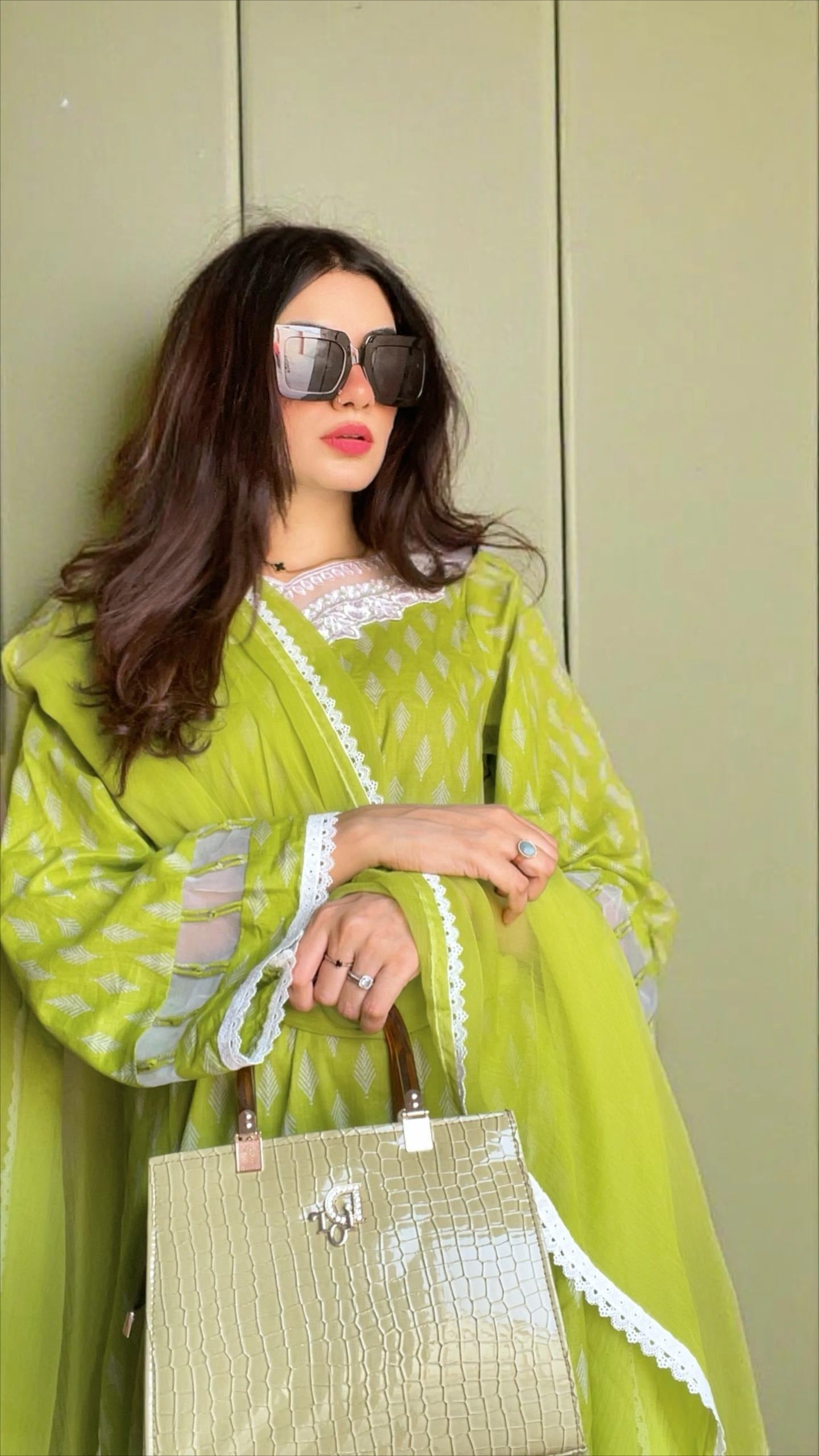 DHANI GREEN SOLID 3PC