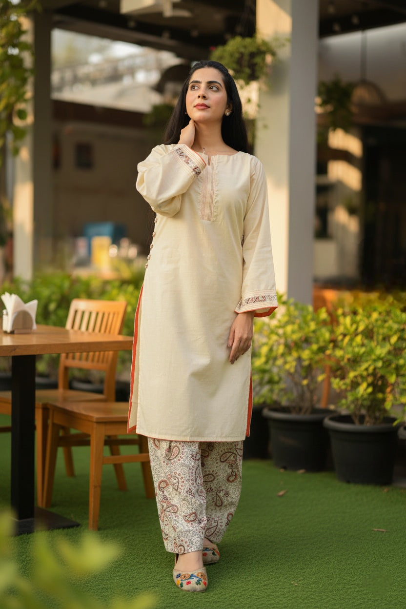 Classic Cream  2PC[stichted]