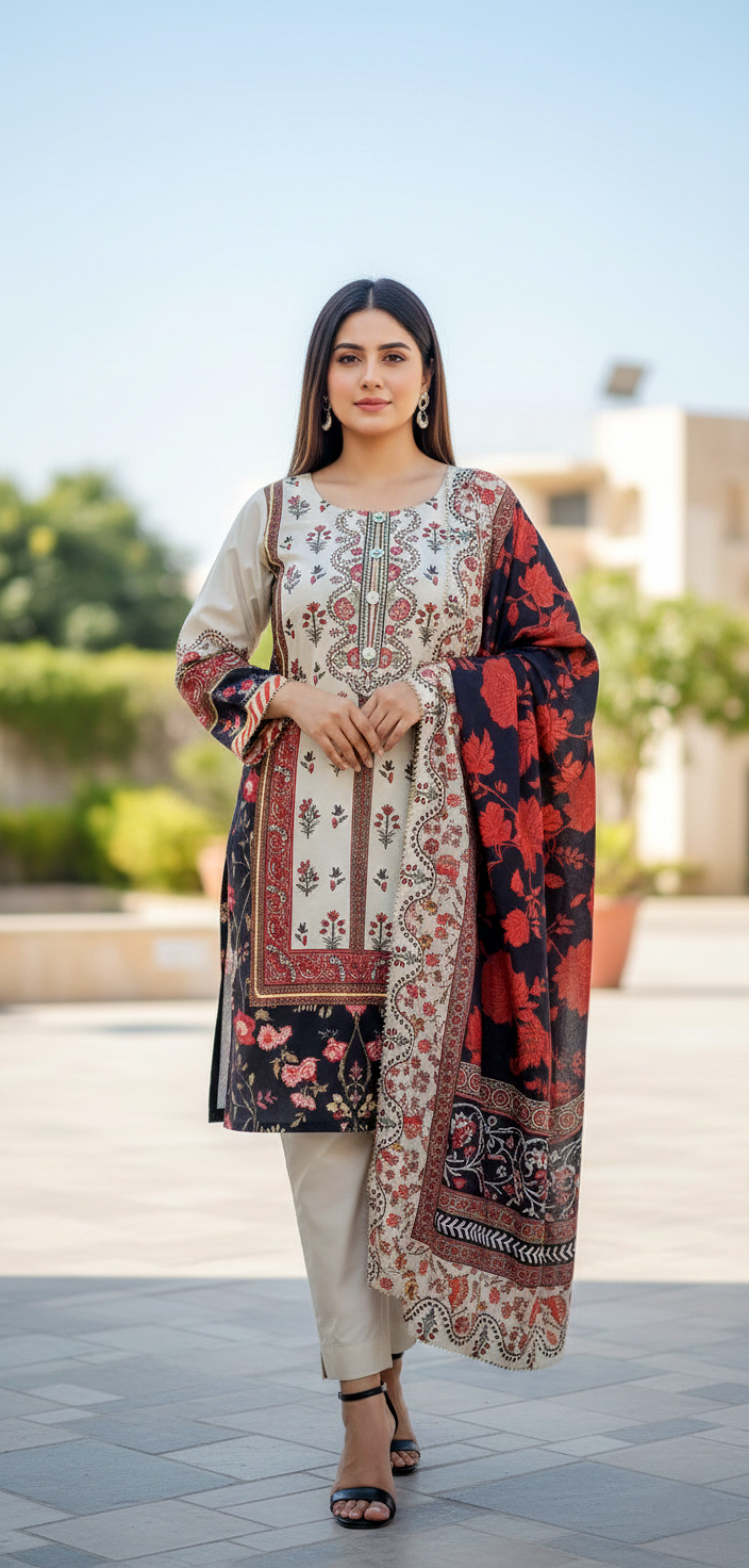 Zafra Floral 3pc (stichted)