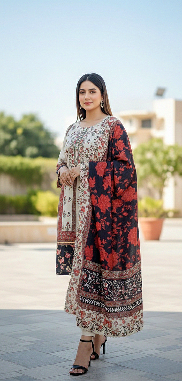 Zafra Floral 3pc (stichted)