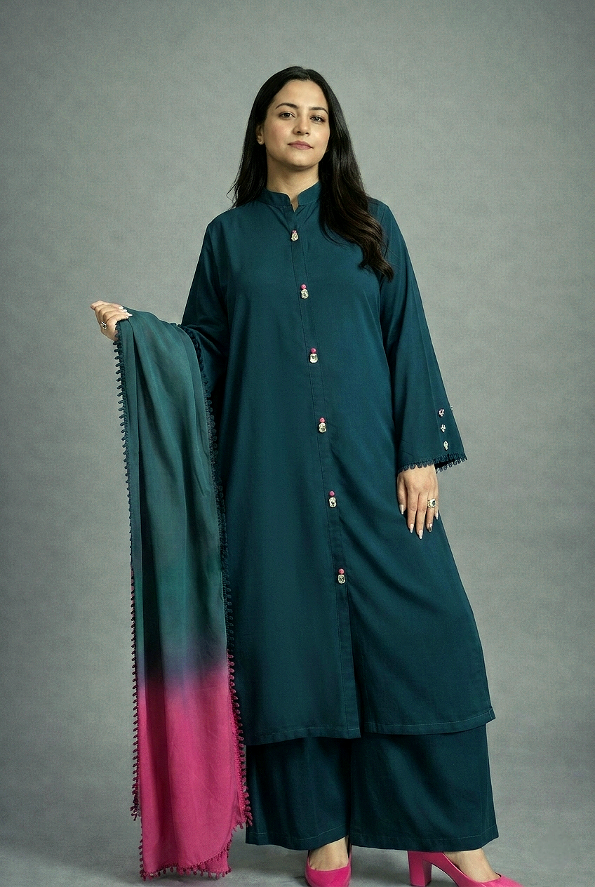 Teal Ombre 3pc (stichted)