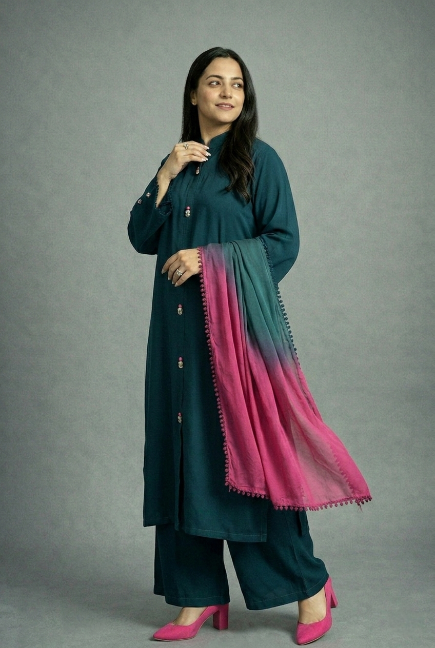 Teal Ombre 3pc (stichted)