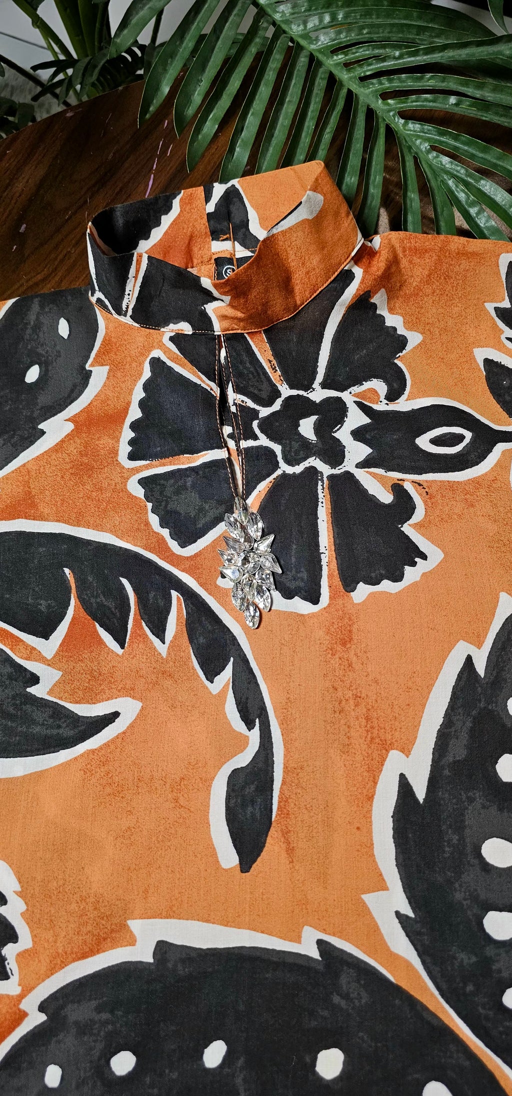 Canvas Bloom" Kaftan (2pc stichted)