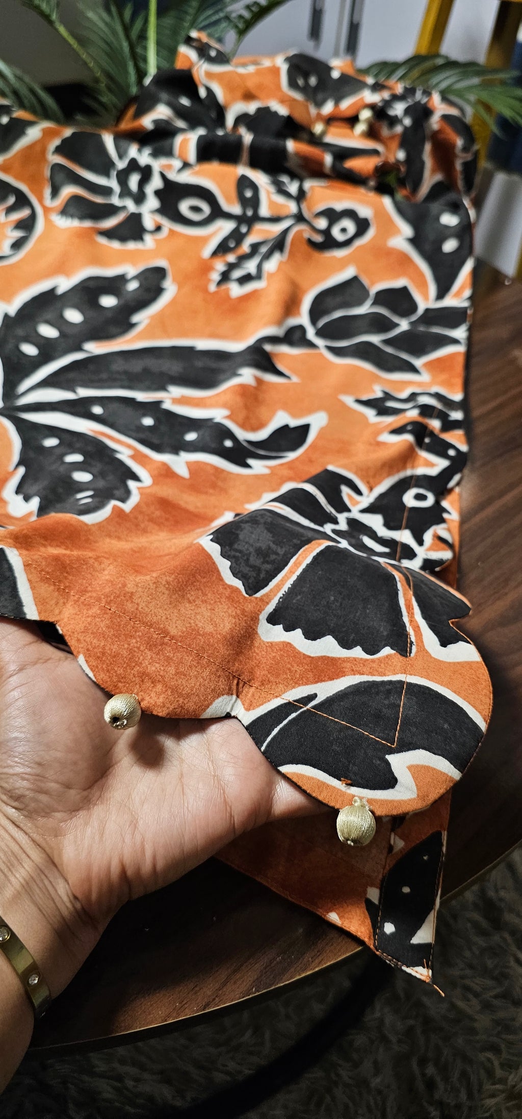 Canvas Bloom" Kaftan (2pc stichted)