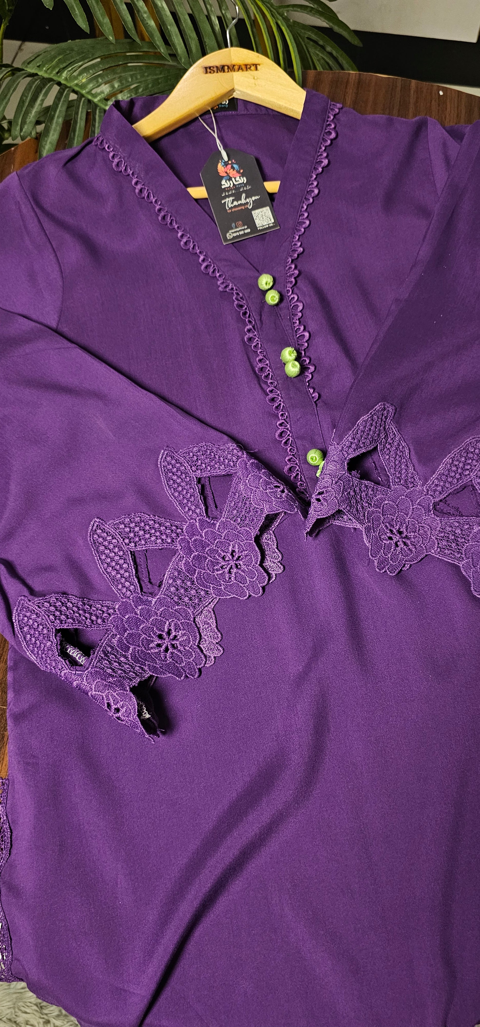 Purple double dye(2pc stichted)