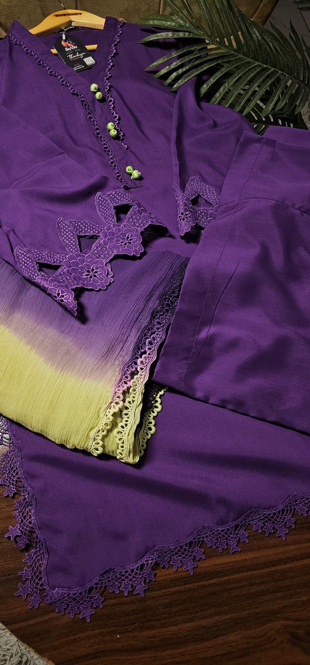 Purple double dye(2pc stichted)