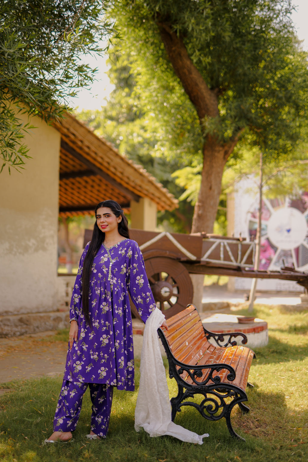 Purple sitara 2pc(Stichted)Winter