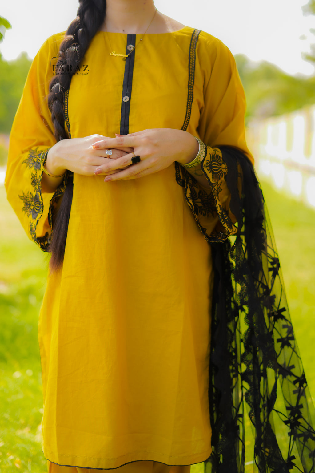 Mustard Noir Embroidered 2pc(Stitched) Summer