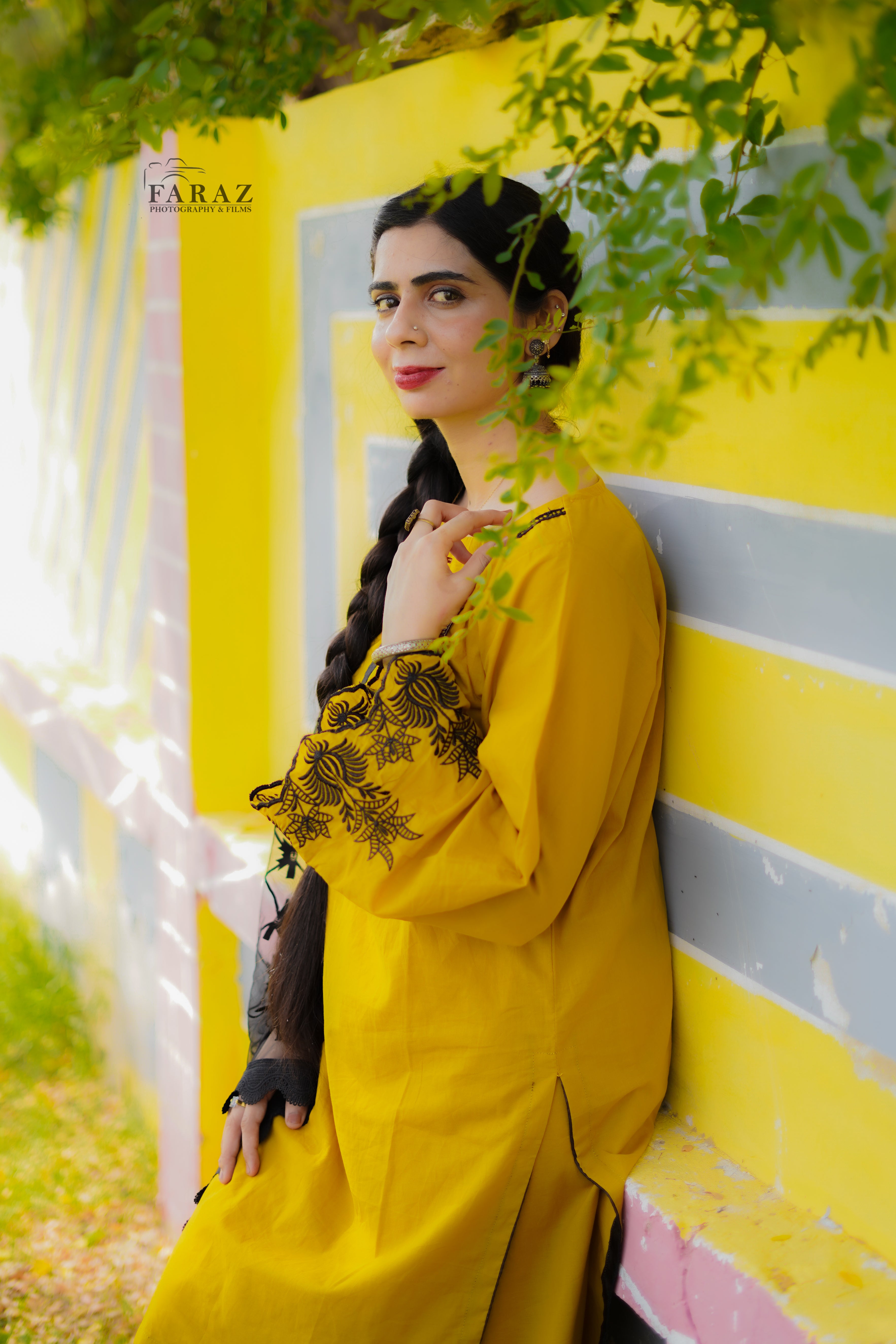 Mustard Noir Embroidered 2pc(Stitched) Summer