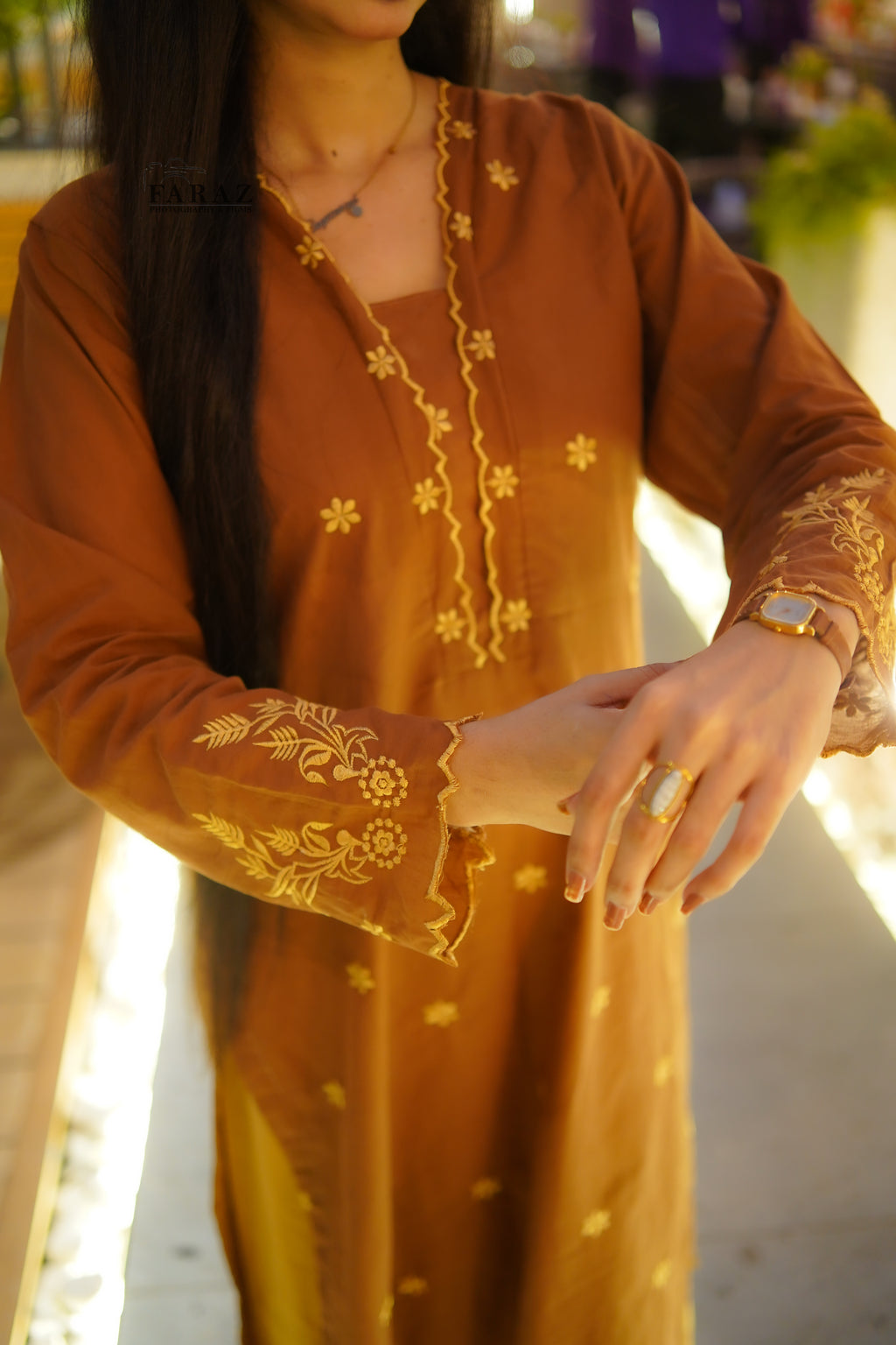 Mocha Embroidered 2pc(Stitched) Summer