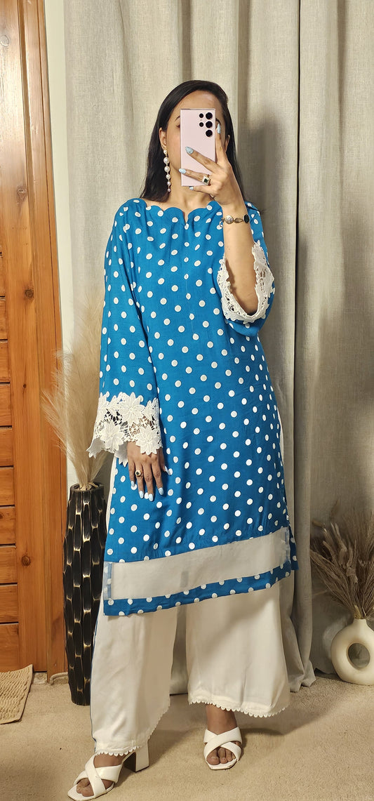 BLUE POLKA 2PC