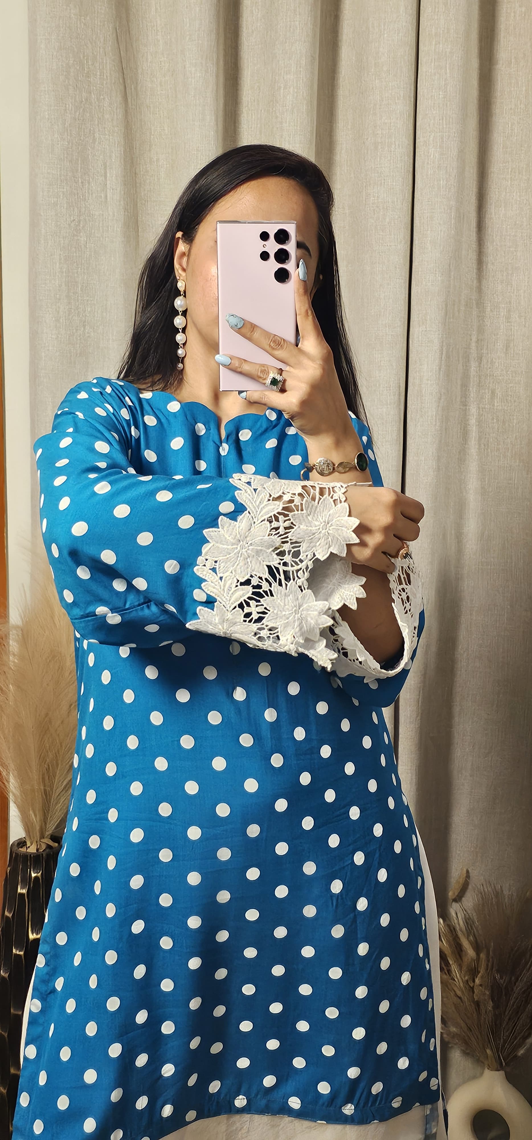 BLUE POLKA only shirt