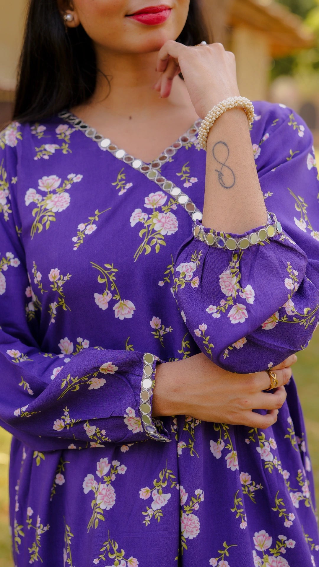 Purple sitara 2pc(Stichted)Winter