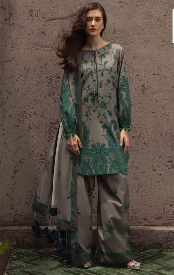 Mehndi carry 3pc(unstichted)