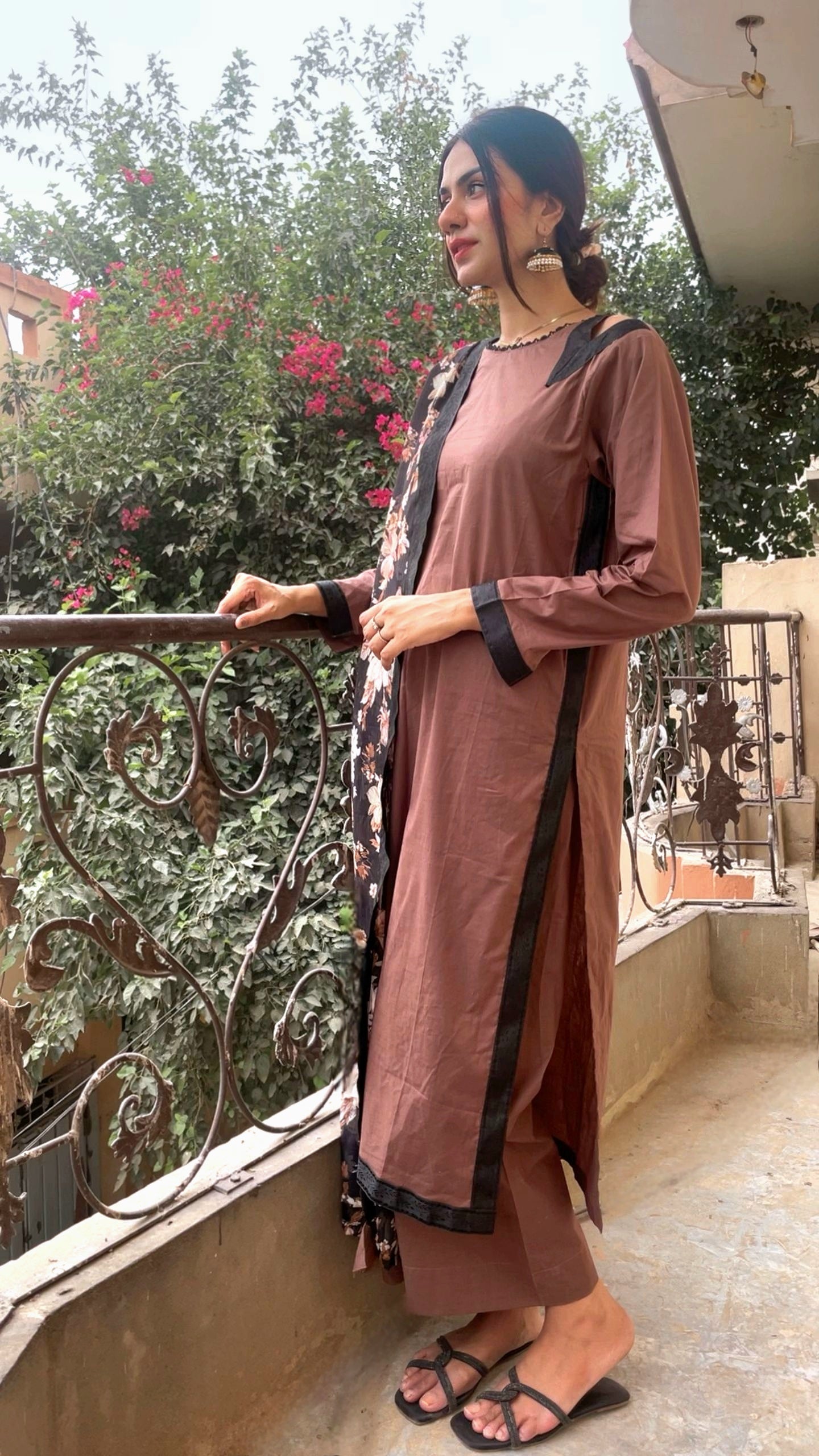 Coffee Brown Long Style 3pc