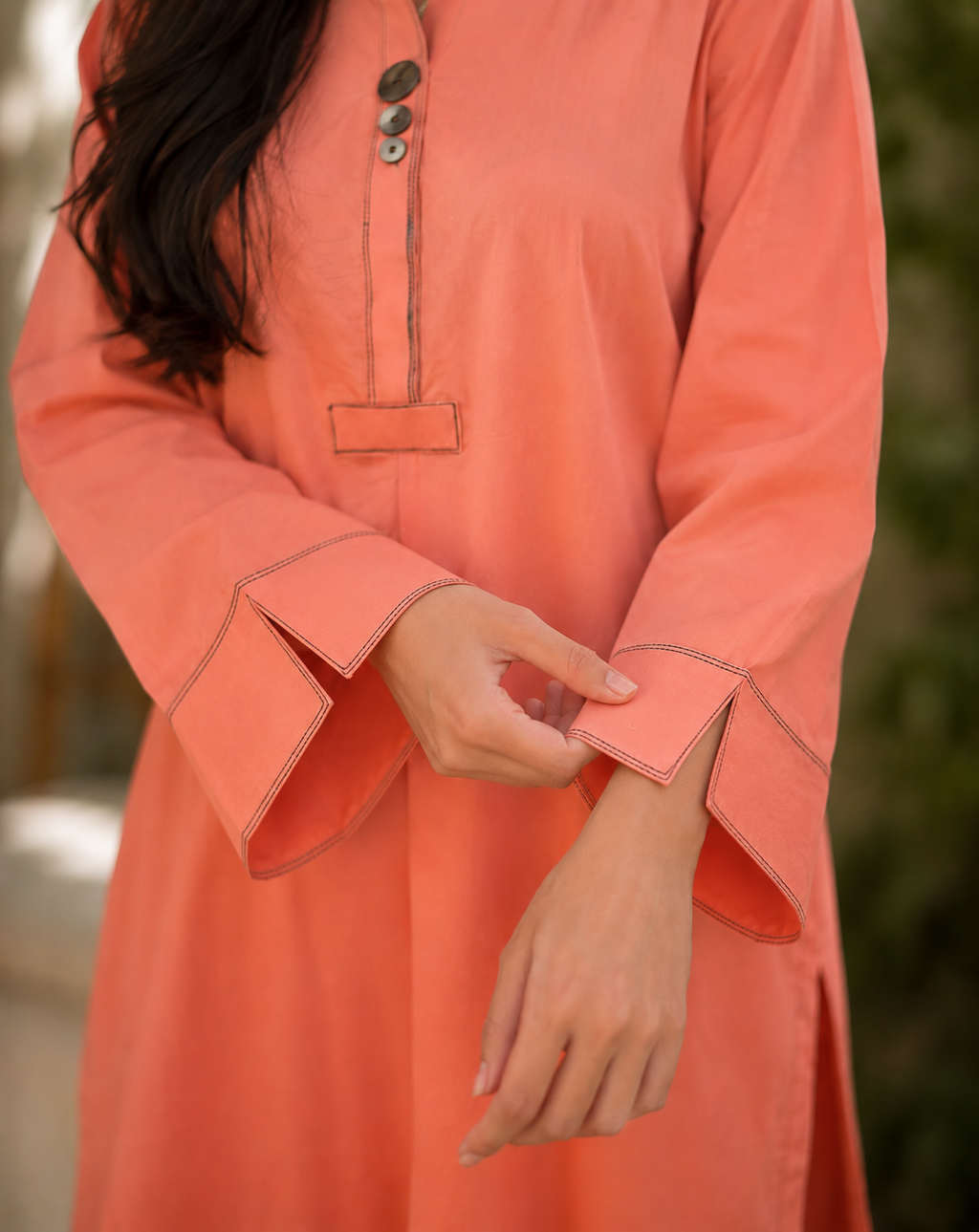 Deep Peach 2pc [stichted]