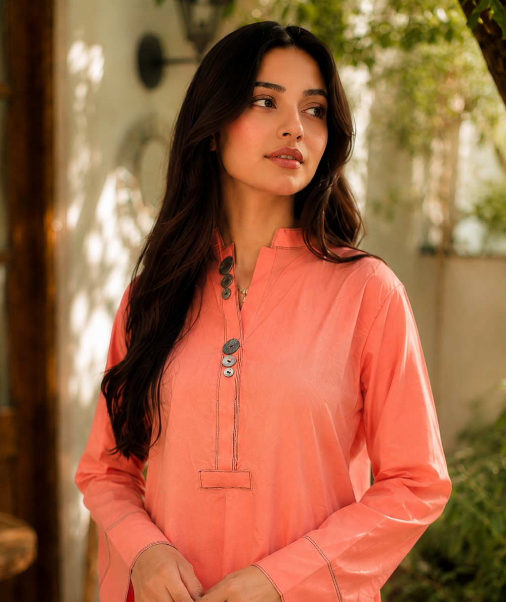 Deep Peach 2pc [stichted]