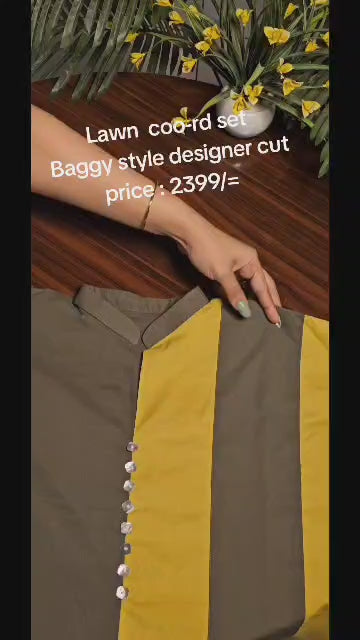 Army green Baggy cut 2pc