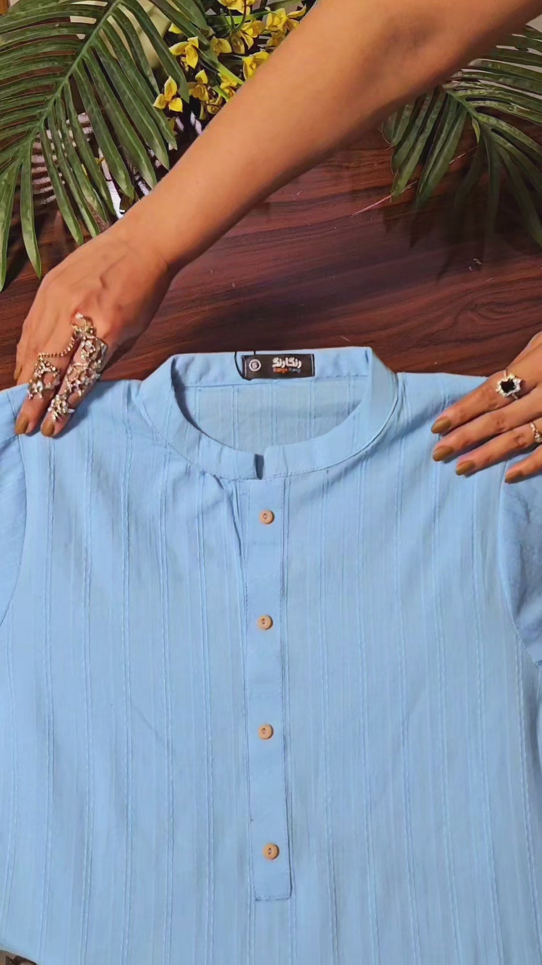 Peace Blue 2pc (Stitched)