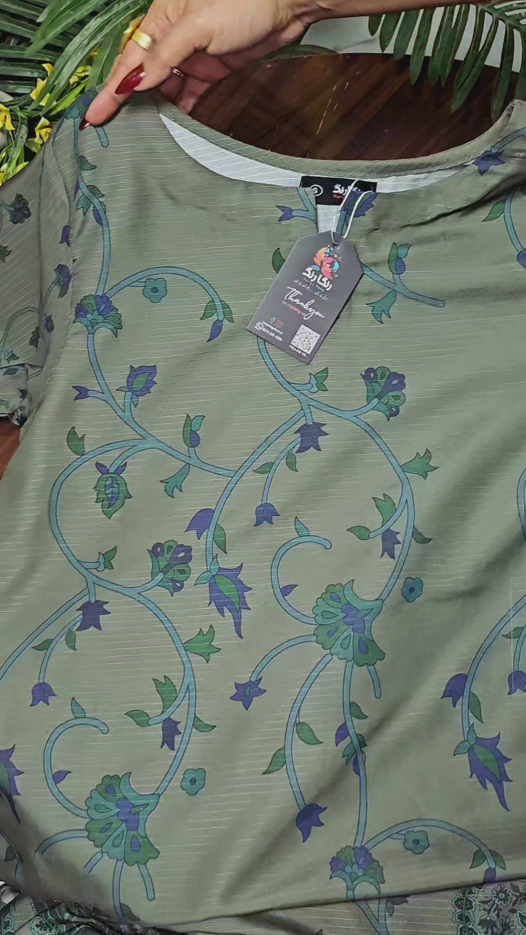 Olive Noor 3pc ( stichted)