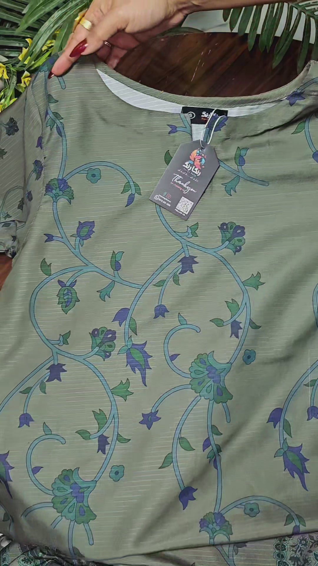 Olive Noor 3pc ( stichted)