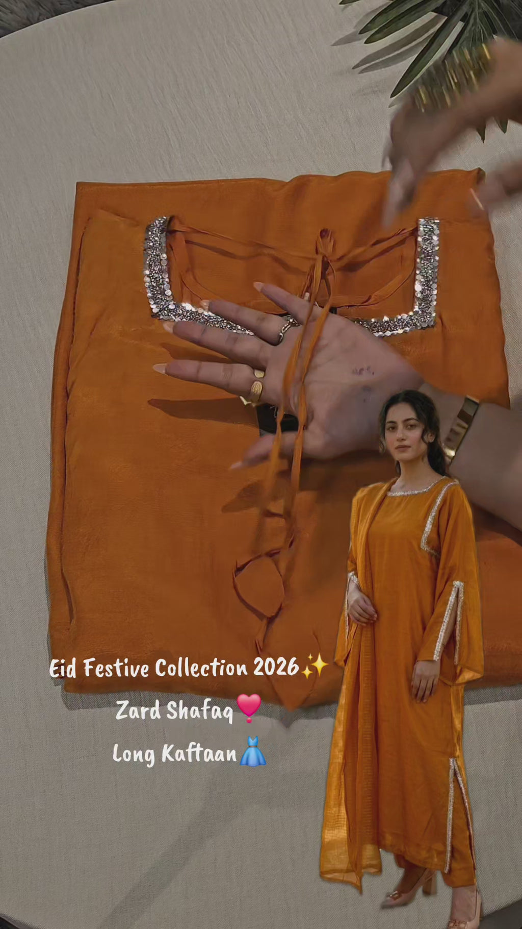 Zard Shafaq 3pc(stichted)