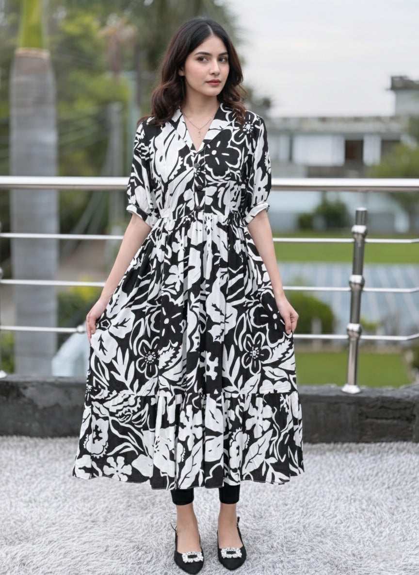 STYLE OF BLACK MAXXI 1PC(Stitched)Winter – Ranga Rang