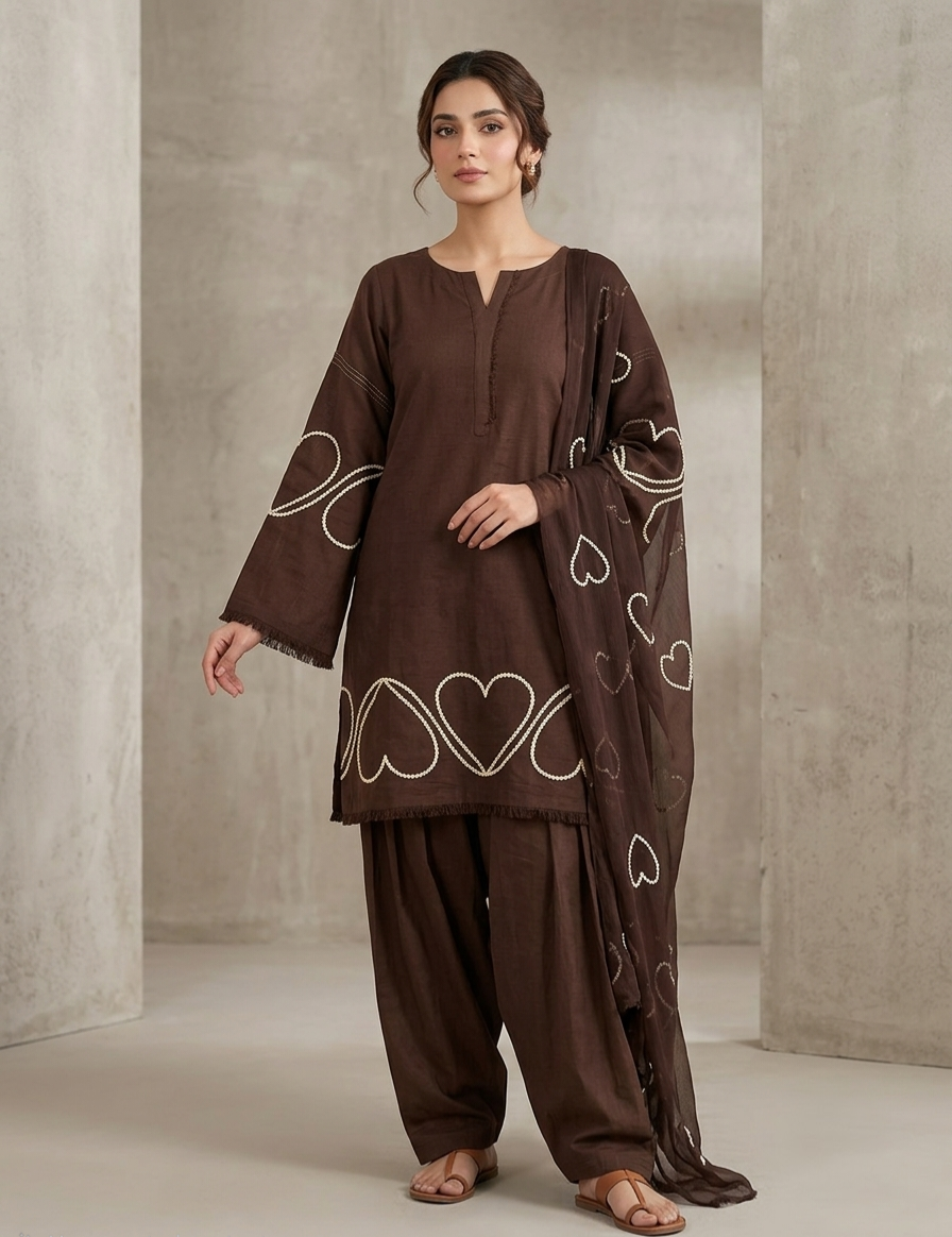 Chocolate Heart 3pc (Stichted)