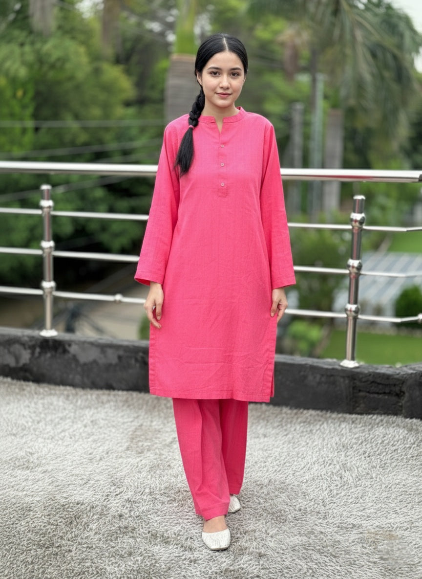 Flamingo coral 2pc (Stitched)