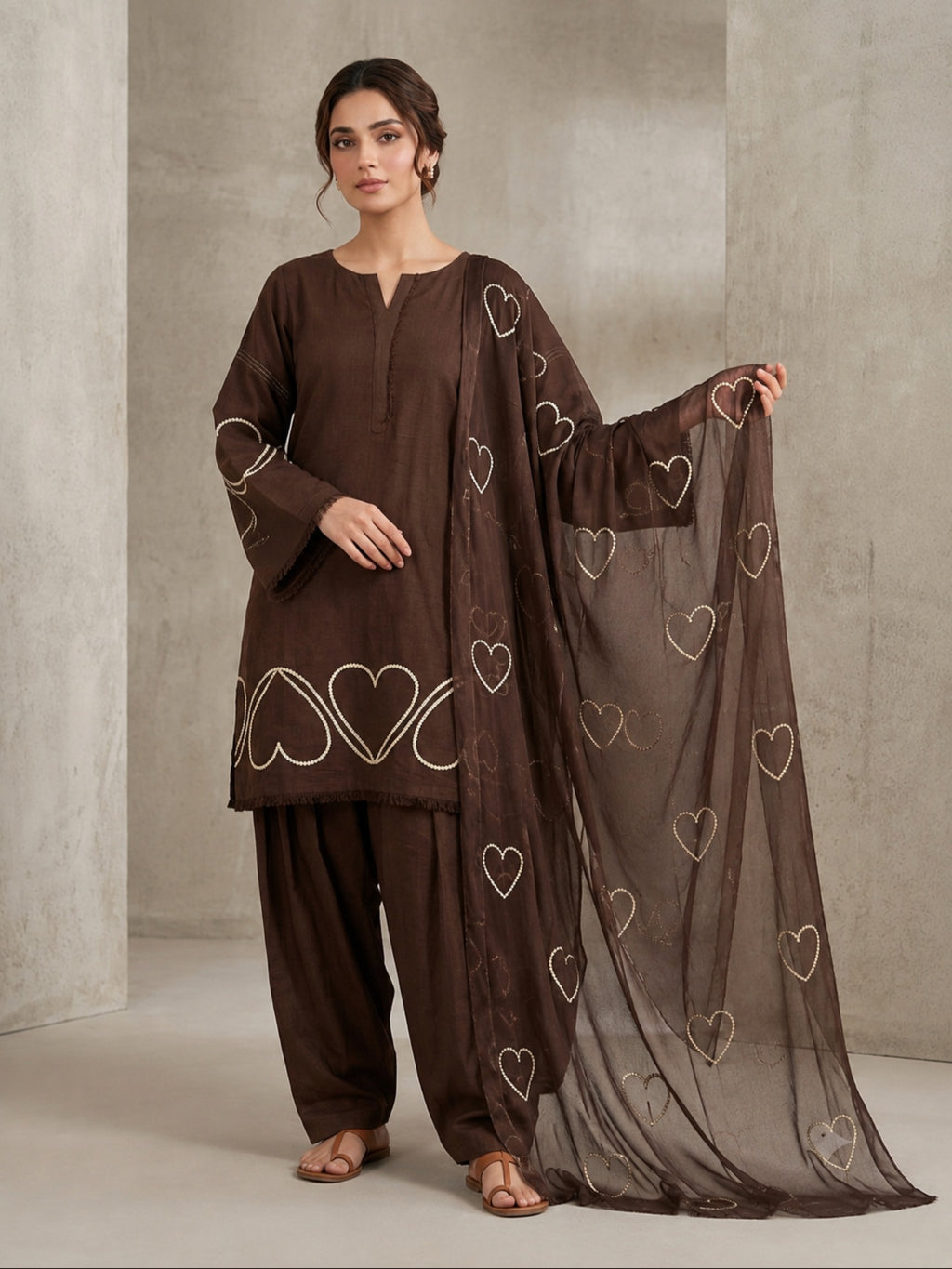 Chocolate Heart 3pc (Stichted)