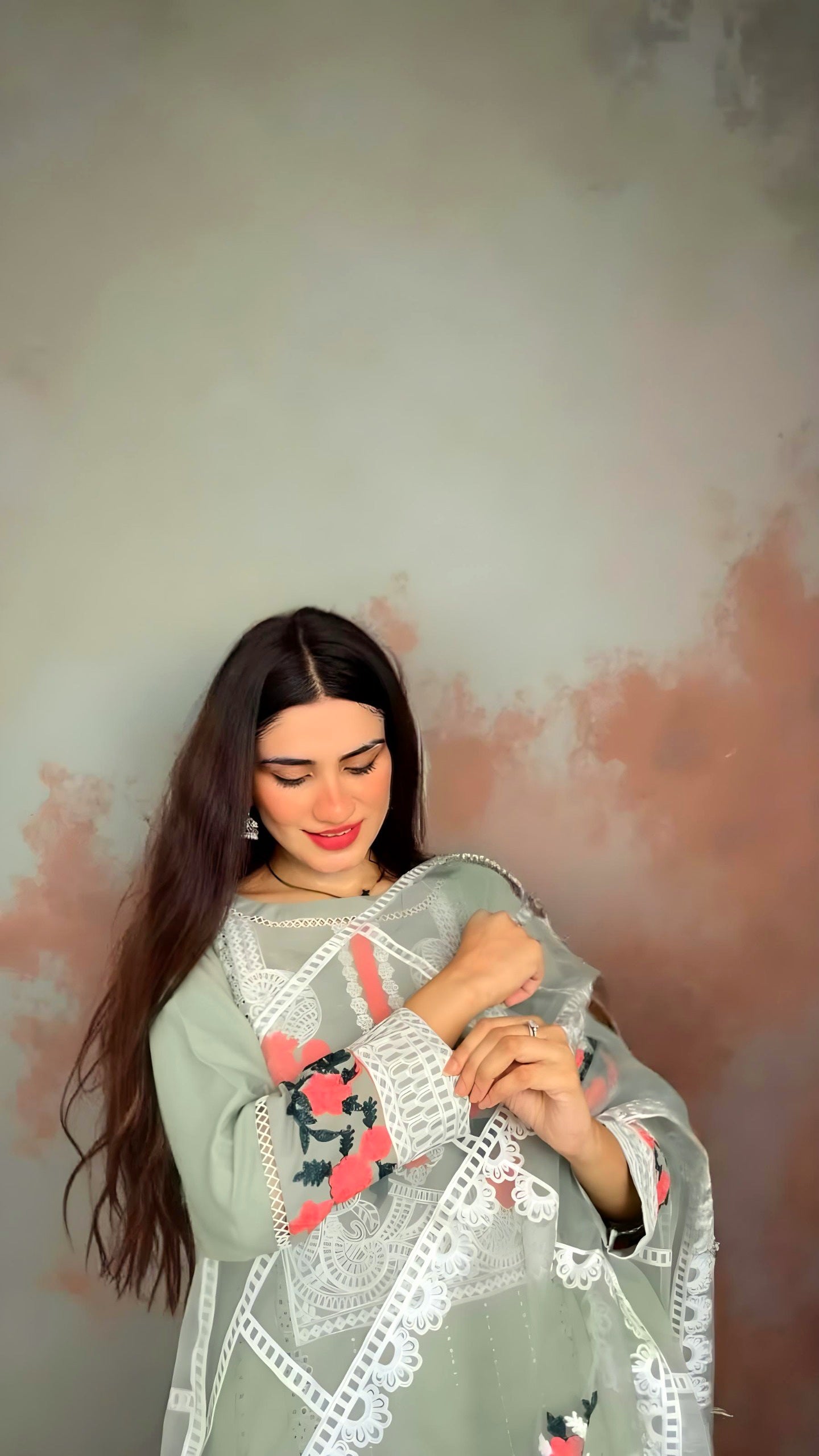 Olive Green Chickenkari Embroidery 3pcand 2pc[ defected  ]